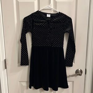 Black velvet sparkle dress Sz 10